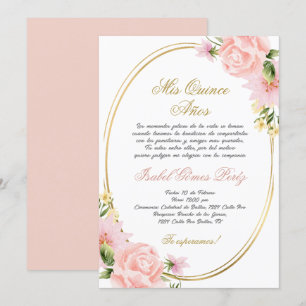 Quinceanera invitation en espagnol