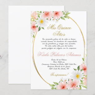 Quinceanera invitation en espagnol