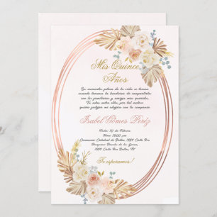 Quinceanera invitation en espagnol