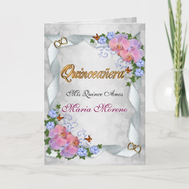 Quinceanera invitation Mis Quince Anos 15e (Devant)