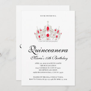 Quinceanera, Invitations Rouges