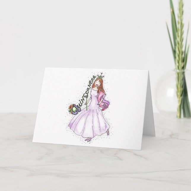 Quinceanera Karte (Vorderseite)