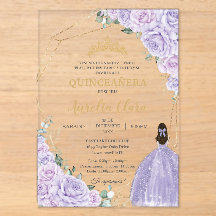 Quinceañera Lila Flieder Blumen 15 Jahre Padrinos