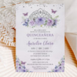 Quinceañera Lila Lilac Floral Tiara Butterfliegen Einladung<br><div class="desc">Personalisieren Sie diese schöne quinceañera-Einladung mit eigener Formulierung einfach und schnell,  einfach die Taste anpassen,  um den Stil und die Platzierung des Textes weiter zu ordnen und zu formatieren. Passende Artikel im Shop erhältlich! c) Das glückliche Cat Studio</div>
