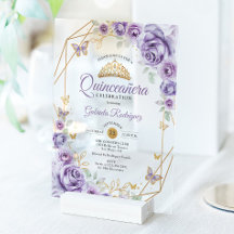 Quinceanera Lilac Lila Floral