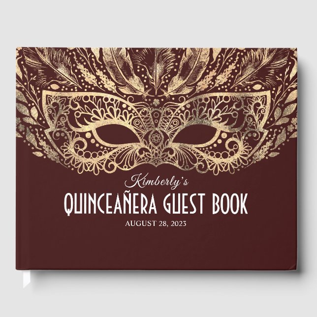 Quinceanera Livre d'or et de Bourgogne (Recto)
