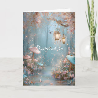 Quinceanera Magischer Verzauberter Wald Pilze  Einladung