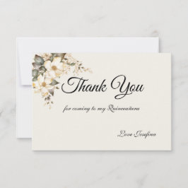 Quinceanera Magnolia Thank You Card Dankeskarte