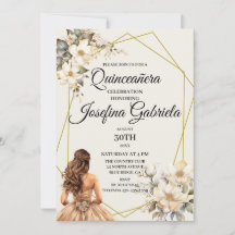 Quinceañera Magnolias in bloom Invitation