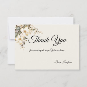 Quinceanera Magnolie Danke Karte
