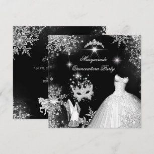 Quinceanera-Maskenball Magische Prinzessin Einladung
