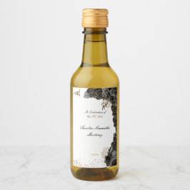 Quinceañera Mini bouteille de vin Étiquette noir e