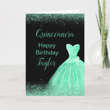 Quinceanera Minze Green Dress Imitate Glitzer