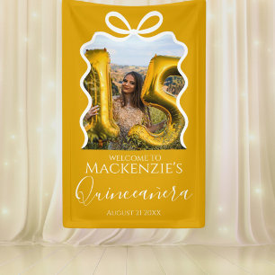 Quinceanera Modern Ribbon-Rahmen Banner
