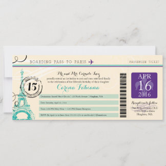 Quinceanera | Paris Einladung