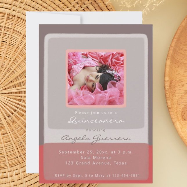 Quinceañera-Party Einladung mit Foto (Von Creator hochgeladen)
