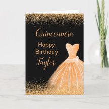 Quinceanera Peach Orange Dress Imitate Glitzer