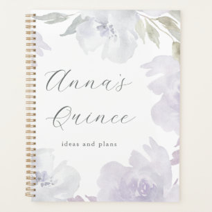 Quinceanera personnalisée 15 ans Floral violet