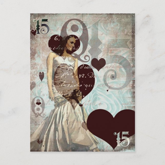 Quinceanera Postcard - Blank Postkarte (Vorderseite)