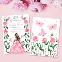 Quinceanera Princess Rose Butterfly Rosa