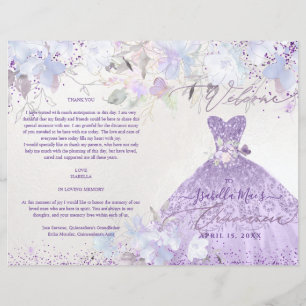 Quinceanera-Programm H2 Dusty Lilac Lila Kleid