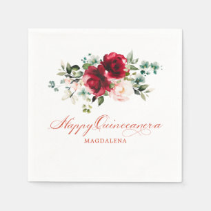 Quinceanera Rosa Rosa FlorCustom Serviette