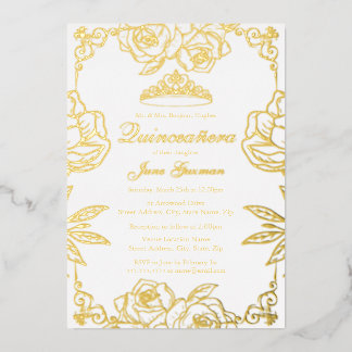 Quinceanera, Rose Folieneinladung
