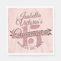 Quinceanera Rose Gold Glitzer Sparkone