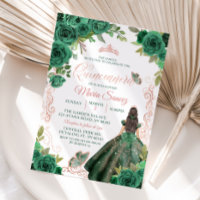 Quinceañera Rose Gold Hunter Green