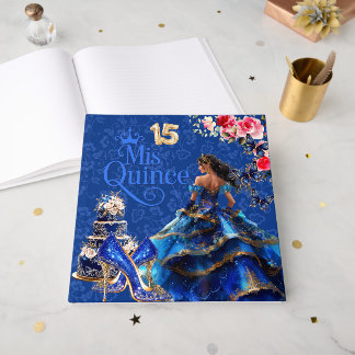 Quinceañera Royal Sapphire Blue Gästebuch