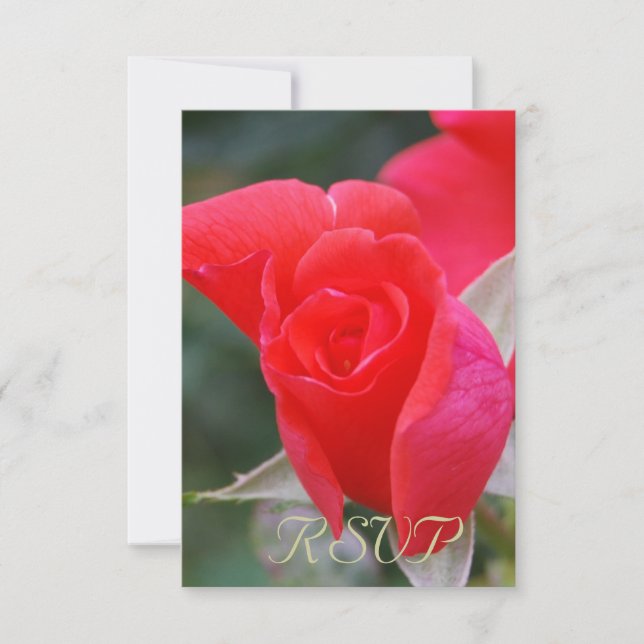 Quinceanera RSVP Rose rouge (Devant)