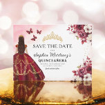 Quinceanera Save the Date Floral Burgund<br><div class="desc">Verkünden Sie Ihre Quinceañera im Stil mit der Floral Burgund Save the Date Geburtstag Einladung. Dieses elegante Design besticht durch seine bordeauxfarbenen Farbtöne, die mit zarten Blumenakzenten geschmückt sind und sich perfekt für ein zeitloses und echtes Fest eignen. Die raffinierte Gestaltung bietet alle wichtigen Details, damit Ihre Gäste ihre Kalender...</div>