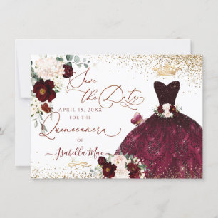 Quinceanera Save the Date Green Imitats Glitzer Go Einladung