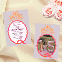 Quinceañera-Schmetterlings-Kronen-Schwung-Einladun