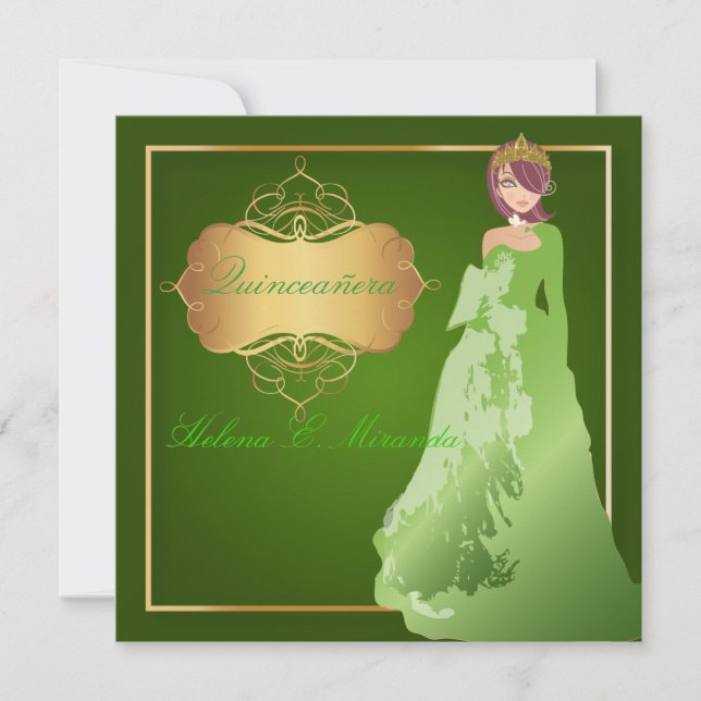 Quinceañera/Schweden 16 Einladungen (Vorderseite)