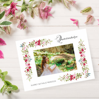 Quinceañera Spanische Whimsiktypografie Einladung