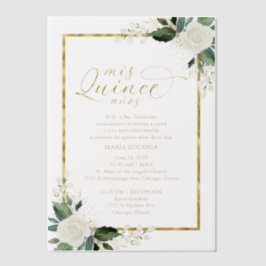 Quinceanera Spanish Wording Pink Gold