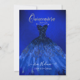 Quinceañera, Sparkle Gown, Electric Blue Einladung