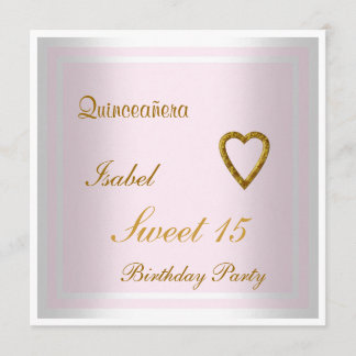 Quinceañera Sweet 15 Geburtstag Einladung Pink