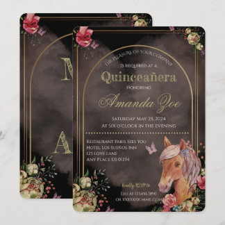 Quinceañera/Sweet 16 Einladung zum Pferdedesign