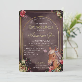 Quinceañera/Sweet 16 Einladung zum Pferdedesign