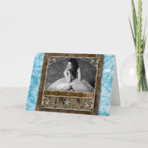 Quinceanera Sweet sixteen Photo Invitation Star
