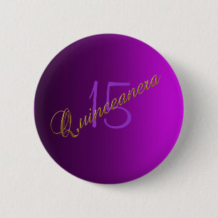 Quinceanera-Vereinsbutton violett Button