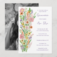 Quinceañera-Wildblumen Handgemalt Custom Foto
