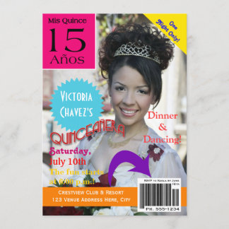 Quinceanera| Zeitschriftenabdeckung| Foto| 15. Einladung