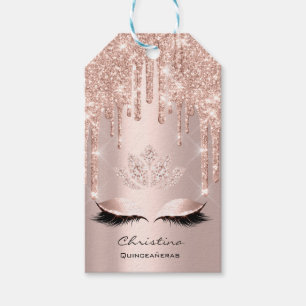 Quinceañeras Bonbon-16. Rose bräutliches funkeln Geschenkanhänger