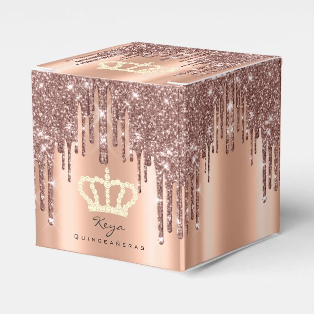 Quinceañeras Sweet 16. Bridal Rose Keya Royal Geschenkschachtel (Vorderseite)