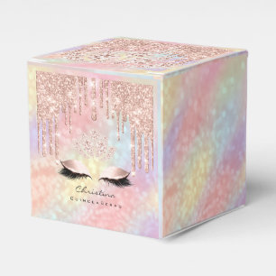 Quinceañeras Sweet 16. Bridal Rose Tropfen Hologr Geschenkschachtel
