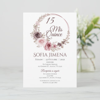 Quincenera Einladung in Spanisch Boho