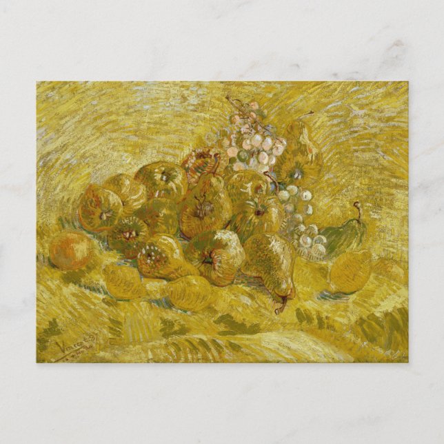 Quinces Lemons Birnen Trauben von Van Gogh Postkarte (Vorderseite)